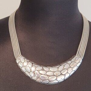 Vintage St. Thomas Statement Necklace Silver color